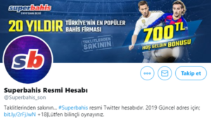 Süperbahis twitter hesabı